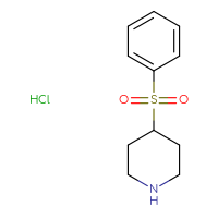 Chemical structure of 4-(benzenesulfonyl)piperidine hydrochloride - CSSB00015200075