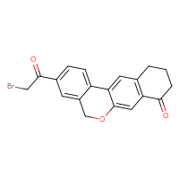 Chemical structure of 3-(2-bromoacetyl)-8,9,10,11-tetrahydro-5H-6-oxatetraphen-8-one - CSSB00020647579