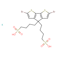 Chemical structure of 4-[4,10-dibromo-7-(4-sulfobutyl)-3,11-dithiatricyclo[6.3.0.0²,⁶]undeca-1(8),2(6),4,9-tetraen-7-yl]butane-1-sulfonic acid potassium - CSSB20957756733