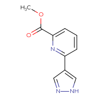 Chemical structure of methyl 6-(1H-pyrazol-4-yl)pyridine-2-carboxylate - CSSB06583084333