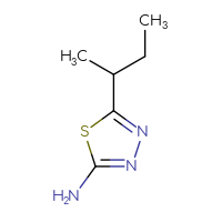 Chemical structure of 5-(butan-2-yl)-1,3,4-thiadiazol-2-amine - CSSB00011202882
