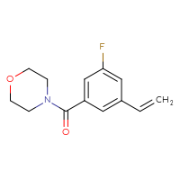 Chemical structure of 4-(3-ethenyl-5-fluorobenzoyl)morpholine - CSSB01384386916