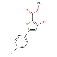 Chemical structure of methyl 3-hydroxy-5-(4-methylphenyl)thiophene-2-carboxylate - CSSB00133539358