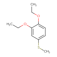 Chemical structure of 1,2-diethoxy-4-(methylsulfanyl)benzene - CSSB14925803278