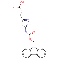 Chemical structure of 3-[5-({[(9H-fluoren-9-yl)methoxy]carbonyl}amino)-1,3,4-thiadiazol-2-yl]propanoic acid - CSSB02125885965