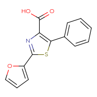 Chemical structure of 2-(furan-2-yl)-5-phenyl-1,3-thiazole-4-carboxylic acid - CSSB00003557365