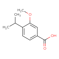 Chemical structure of 3-methoxy-4-(propan-2-yl)benzoic acid - CSSB00010291642