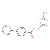 Chemical structure of 2-[(5-amino-1,3,4-thiadiazol-2-yl)sulfanyl]-1-{[1,1'-biphenyl]-4-yl}ethan-1-one - CSSB00026017257