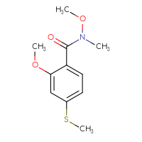 Chemical structure of N,2-dimethoxy-N-methyl-4-(methylsulfanyl)benzamide - CSSB03542759703