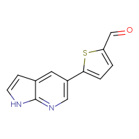 Chemical structure of 5-{1H-pyrrolo[2,3-b]pyridin-5-yl}thiophene-2-carbaldehyde - CSSB01037258076