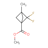 Chemical structure of methyl 2,2-difluoro-3-methylbicyclo[1.1.1]pentane-1-carboxylate - CSSB06736269028