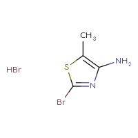 Chemical structure of 2-bromo-5-methyl-1,3-thiazol-4-amine hydrobromide - CSSB00020635249