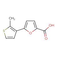 Chemical structure of 5-(2-methylthiophen-3-yl)furan-2-carboxylic acid - CSSB00013898698