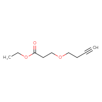 Chemical structure of ethyl 3-(but-3-yn-1-yloxy)propanoate - CSSB00116699112