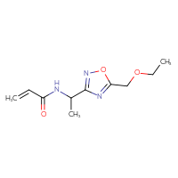 Chemical structure of N-{1-[5-(ethoxymethyl)-1,2,4-oxadiazol-3-yl]ethyl}prop-2-enamide - CSSB01993322959