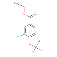 Chemical structure of ethyl 3-chloro-4-(trifluoromethoxy)benzoate - CSSB00006007693