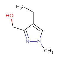 Chemical structure of (4-ethyl-1-methyl-1H-pyrazol-3-yl)methanol - CSSB00021412796