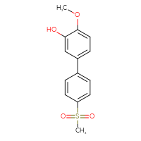 Chemical structure of 4'-methanesulfonyl-4-methoxy-[1,1'-biphenyl]-3-ol - CSSB00150704289