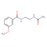 Chemical structure of N-{2-[(3-methoxyphenyl)formamido]ethyl}acetamide - CSSB00025942455
