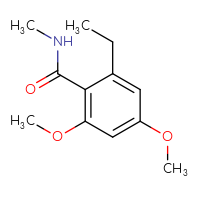 Chemical structure of 2-ethyl-4,6-dimethoxy-N-methylbenzamide - CSSB02283620120