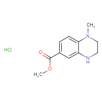 Chemical structure of methyl 1-methyl-1,2,3,4-tetrahydroquinoxaline-6-carboxylate hydrochloride - CSSB00132302196