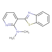 Chemical structure of 3-(1,3-benzothiazol-2-yl)-N,N-dimethylpyridin-2-amine - CSSB00138432472