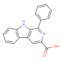 Chemical structure of 1-phenyl-9H-pyrido[3,4-b]indole-3-carboxylic acid - CSSB00161012470