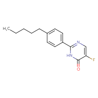 Chemical structure of 5-fluoro-2-(4-pentylphenyl)-3,4-dihydropyrimidin-4-one - CSSB21531616026