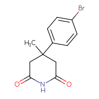 Chemical structure of 4-(4-bromophenyl)-4-methylpiperidine-2,6-dione - CSSB00005726035