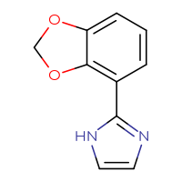 Chemical structure of 2-(2H-1,3-benzodioxol-4-yl)-1H-imidazole - CSSB00020590083
