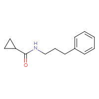 Chemical structure of N-(3-phenylpropyl)cyclopropanecarboxamide - CSSB00000151985