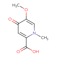Chemical structure of 5-methoxy-1-methyl-4-oxo-1,4-dihydropyridine-2-carboxylic acid - CSSB00011996538