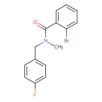 Chemical structure of 2-bromo-N-[(4-fluorophenyl)methyl]-N-methylbenzamide - CSSB00000481649