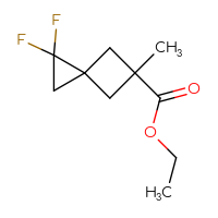 Chemical structure of ethyl 1,1-difluoro-5-methylspiro[2.3]hexane-5-carboxylate - CSSB06648678079