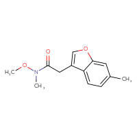 Chemical structure of N-methoxy-N-methyl-2-(6-methyl-1-benzofuran-3-yl)acetamide - CSSB00000387969