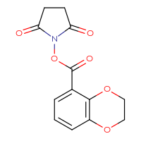 Chemical structure of 2,5-dioxopyrrolidin-1-yl 2,3-dihydro-1,4-benzodioxine-5-carboxylate - CSSB02237878227