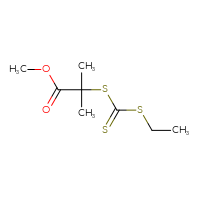 Chemical structure of methyl 2-{[(ethylsulfanyl)methanethioyl]sulfanyl}-2-methylpropanoate - CSSB06656309977