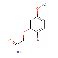 Chemical structure of 2-(2-bromo-5-methoxyphenoxy)acetamide - CSSB00083329897