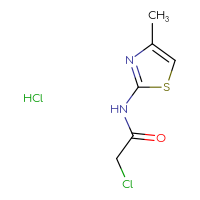 Chemical structure of 2-chloro-N-(4-methyl-1,3-thiazol-2-yl)acetamide hydrochloride - CSSB00000737322