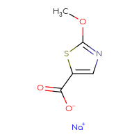 Chemical structure of sodium 2-methoxy-1,3-thiazole-5-carboxylate - CSSB00138414686