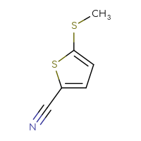 Chemical structure of 5-(methylsulfanyl)thiophene-2-carbonitrile - CSSB00000040788