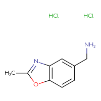 Chemical structure of 1-(2-methyl-1,3-benzoxazol-5-yl)methanamine dihydrochloride - CSSB14828291452