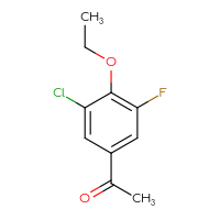 Chemical structure of 1-(3-chloro-4-ethoxy-5-fluorophenyl)ethan-1-one - CSSB00000069592