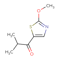 Chemical structure of 1-(2-methoxy-1,3-thiazol-5-yl)-2-methylpropan-1-one - CSSB00015100608
