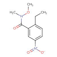 Chemical structure of 2-ethyl-N-methoxy-N-methyl-5-nitrobenzamide - CSSB01045817888