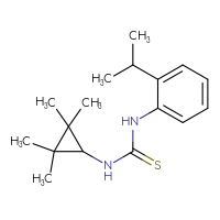 Chemical structure of 1-[2-(propan-2-yl)phenyl]-3-(2,2,3,3-tetramethylcyclopropyl)thiourea - CSSB15169571016