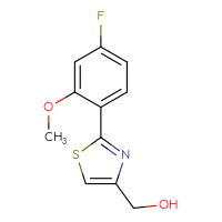 Chemical structure of [2-(4-fluoro-2-methoxyphenyl)-1,3-thiazol-4-yl]methanol - CSSB01412250867