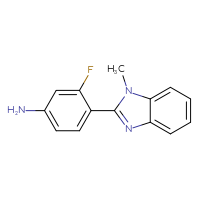 Chemical structure of 3-fluoro-4-(1-methyl-1H-1,3-benzodiazol-2-yl)aniline - CSSB00009203435