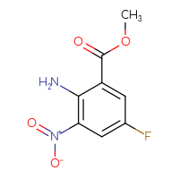 Chemical structure of methyl 2-amino-5-fluoro-3-nitrobenzoate - CSSB00000719982