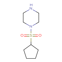 Chemical structure of 1-(cyclopentanesulfonyl)piperazine - CSMB00012344483